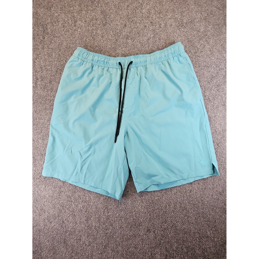 Bad Birdie Mens Large Teal Bad Elements Linerless Range Shorts Drawstring 1866